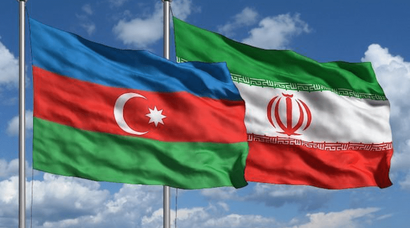 Flags of Azerbaijan and Iran. Photo Credit: Fars News Agency