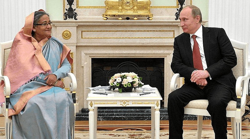 File photo of Russia's President Vladimir Putin with Prime Minister of Bangladesh Sheikh Hasina. Photo Credit: Kremlin.ru