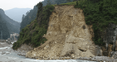 A landslide triggered during the 2019 monsoon season near the village of Chakhu, Nepal CREDIT: Josh Jones, University of Plymouth