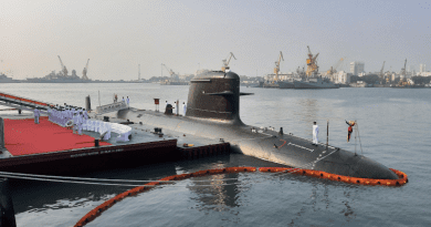 Commissioning of India's INS Vela submarine. Photo Credit: India's Ministry of Defense