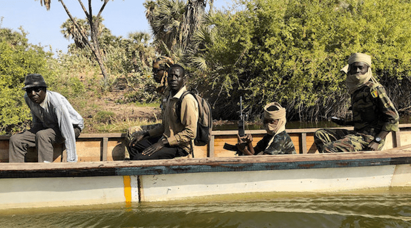 Cameroonian soldiers patrol parts of Lake Chad that have been affected by terrorist activity. (February 2019). UN Photo/Eskinder Debebe