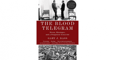 "The Blood Telegram: Nixon, Kissinger and a Forgotten Genocide", by Gary J. Bass, London, Hurst & Company, 2014, xxiv + 499 pp., ISBN 978-1-84904-457-8.
