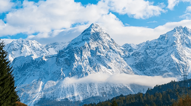 Mountains Dolomites Alps South Tyrol Italy Snow
