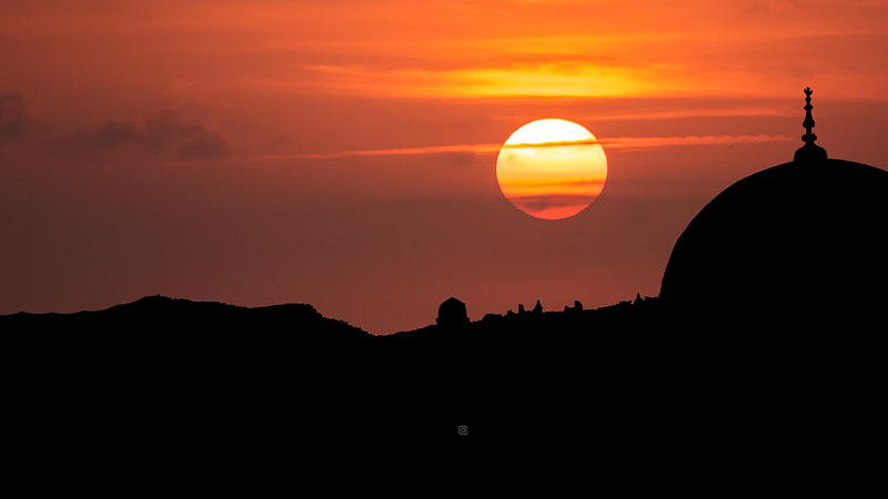 pakistan mosque sunset islam