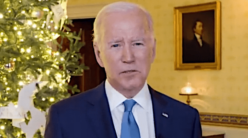 US President Joe Biden. Photo Credit: White House video screenshot