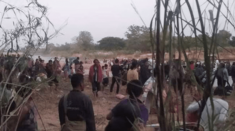 Residents fled to Mae Sot on the Thai-Myanmar border amid fighting between the Myanmar military and KNU forces on December 19. Photo Credit: Via DMG