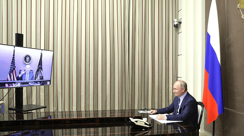 Russia's President Vladimir Putin in meeting with US President Joseph Biden. Photo Credit: Kremlin.ru
