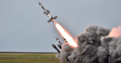 Ukrainian Armed Forces fires anti-aircraft missiles during military drills at a training ground near the border with Russian-annexed Crimea in Kherson region, Ukraine. Photo Credit: Ministry of Defense of Ukraine