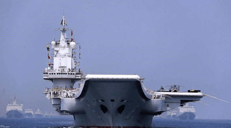 Aircraft carrier Liaoning, other vessels and fighter jets in the PLA Navy maritime parade, April 12, 2018. Photo Credit: PLA NavyAircraft carrier Liaoning, other vessels and fighter jets in the PLA Navy maritime parade, April 12, 2018. Photo Credit: PLA Navy