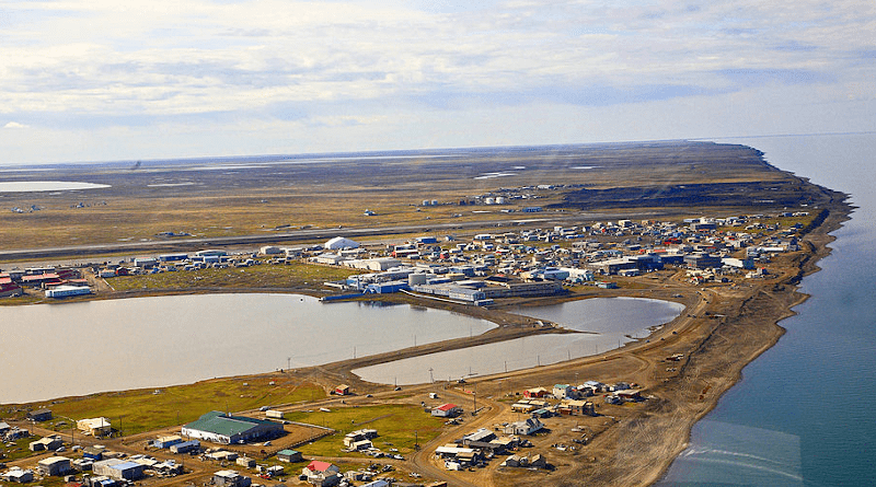 Aerial photograph of Utqiagvik, Alaska. Photo Credit: Author unknown, Wikipedia Commons