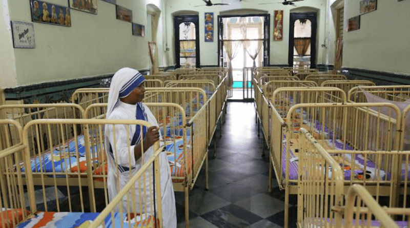 Missionaries of Charity house, Calcutta, India. | Shutterstock.com. and CNA