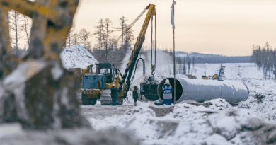 Siberian gas pipeline under construction. Photo Credit: Gazprom