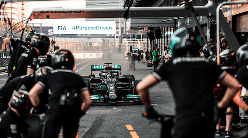 Lewis Hamilton at the Saudi Arabian Formula One Grand Prix. Photo Credit: Mercedes-AMG Petronas Motorsport, Daimler