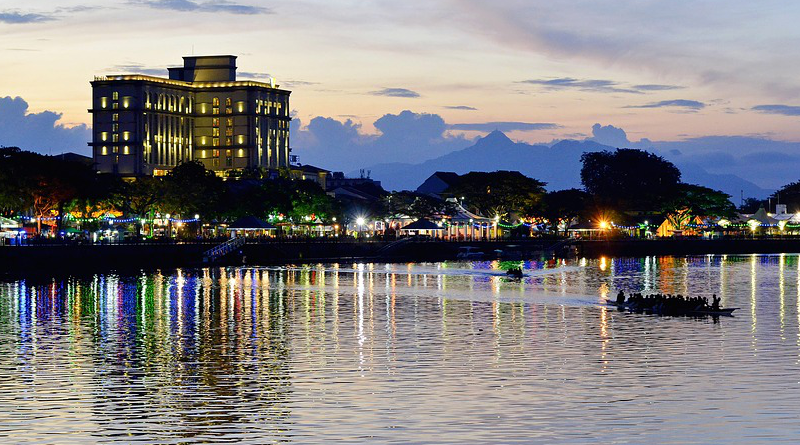 Sunset Kuching Malaysia Sarawak Borneo Travel