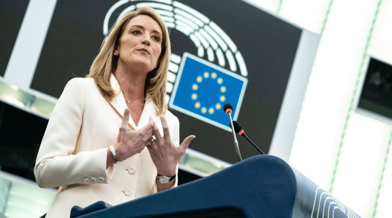 Roberta Metsola was elected President of the European Parliament on Tuesday (18 January). [European Parliament]