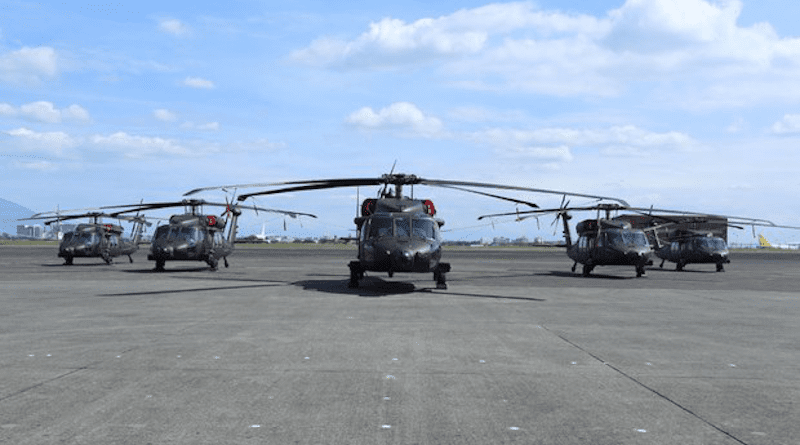 The Philippine Air Force maintains S-70i Black Hawk helicopters at Clark Air Base in Mabalacat city, Dec. 3, 2021. Courtesy Philippine Air Force