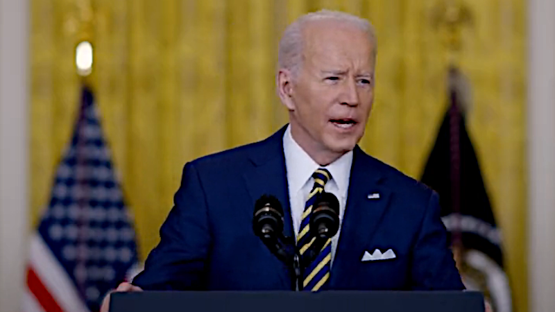 US President Joe Biden. Photo Credit: White House video screenshot