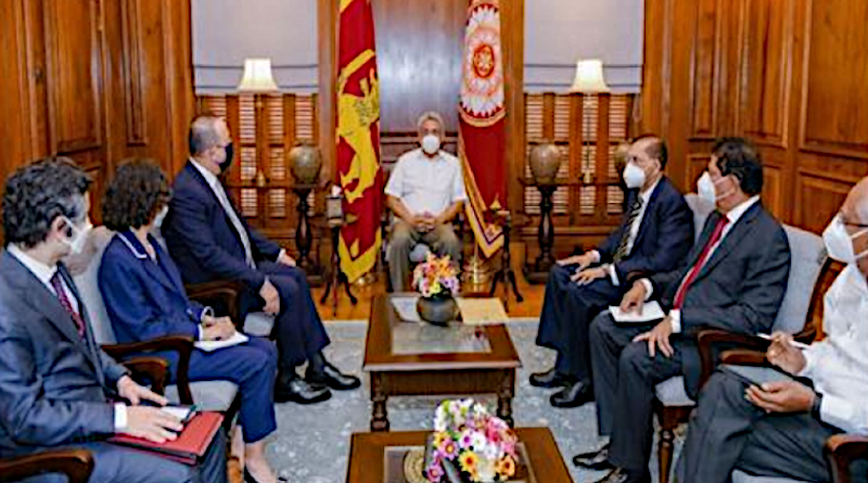 Turkey's Foreign Affairs Minister Mevlüt Cavuşoğlu with Sri Lanka's President Gotabaya Rajapaksa. Photo Credit: Sri Lanka government