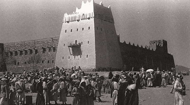 A 1946 photograph of Shada Palace in Abha, built in 1820. (Photo supplied via AN)