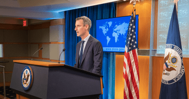 Department Spokesperson Ned Price holds the Daily Press Briefing at the U.S. Department of State. [State Department photo by Freddie Everett/ Public Domain]