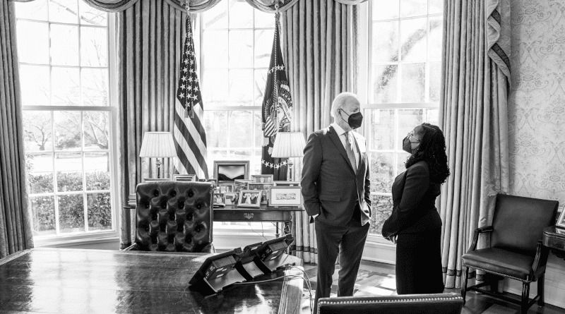 US President Joe Biden with Supreme Court nominee Judge Ketanji Brown Jackson. Photo Credit: The White House