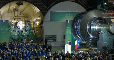 France's President Emmanuel Macron presenting details of the new energy policy