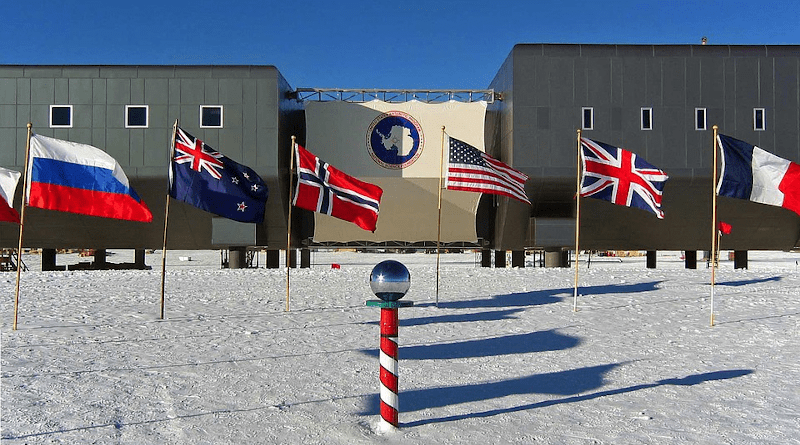 Antarctica Camp Buildings Winter Snow Ice Sky