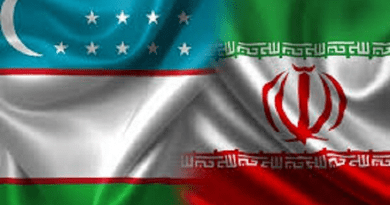 flags Uzbekistan and Iran Mehr