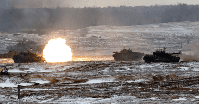 Tanks during joint exercises of the armed forces of Russia and Belarus. Photo Credit: Mil.ru