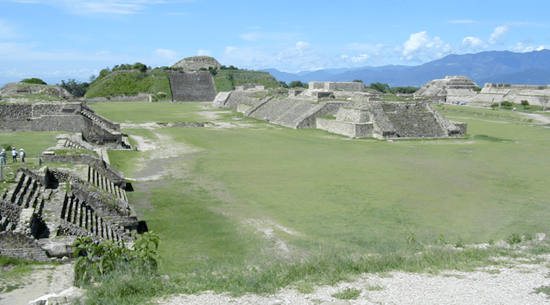 The Main Plaza at the center of Monte Albán. CREDIT: Linda Nicholas, Field Museum