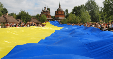 ukraine flag people