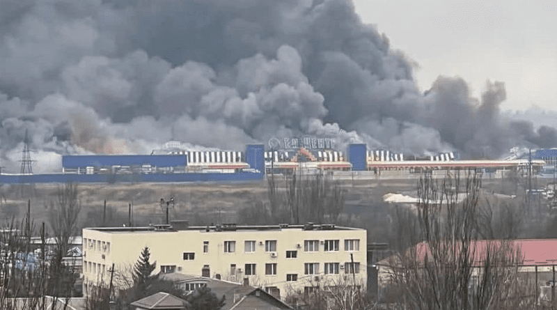 Russian bombing of Mariupol, Ukraine. Photo Credit: Mvs.gov.ua