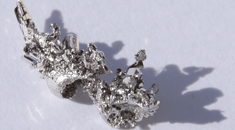 Palladium. Photo Credit: Hi-Res Images of Chemical Elements, Wikipedia Commons