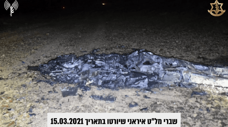 Remnants of Iranian drone felled by Israel inside Jordan