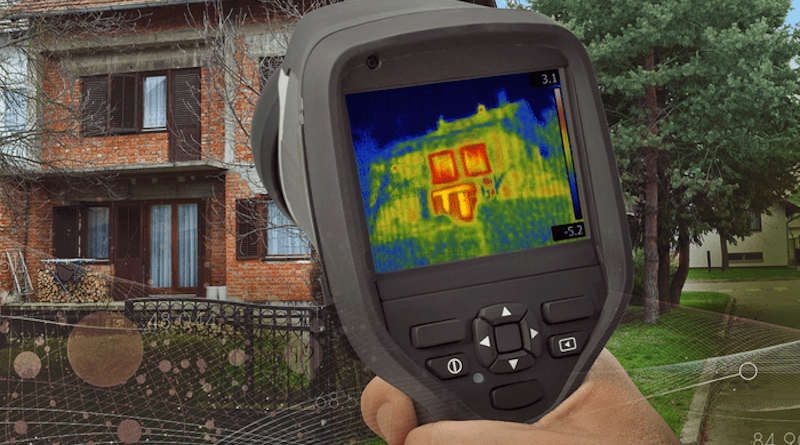 Infrared (IR) imaging technology (shown here) is one of the tools used to measure heat loss through poorly insulated windows. A series of research studies shows that a new generation of triple-pane windows can help improve energy efficiency in homes. CREDIT: Composite image by Timothy Holland | Pacific Northwest National Laboratory