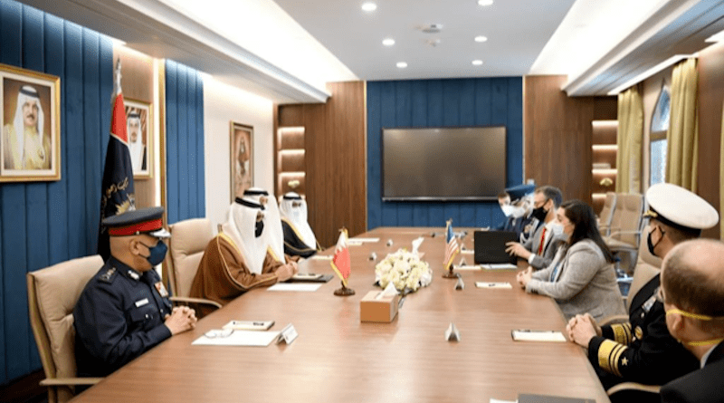 Bahrain's Interior Minister General Shaikh Rashid bin Abdullah Al Khalifa received US Deputy Assistant Secretary of Defense for the Middle East Dana Stroul. Photo Credit: Bahrain Ministry Of Interior