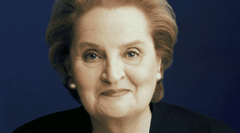 Official portrait of former United States Secretary of State Madeleine Albright. Photo Credit: US State Department