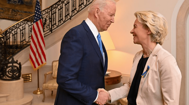 US President Joe Biden and European Commission President Ursula von der Leyen. [Xavier Lejeune / EC Audiovisual Service]