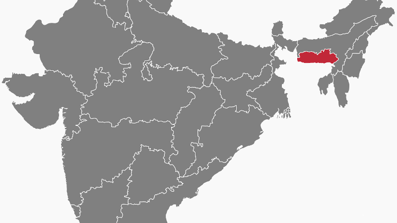 Location of Meghalaya in India. Credit: Wikipedia Commons