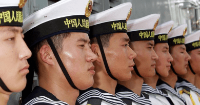 Sailors Chinese China Navy Military Row Lined Up PLA