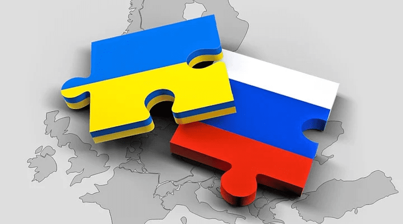 Ukraine Russia Puzzle Flags Map Ukrainian Flag