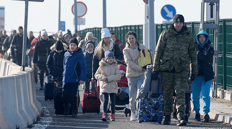 Refugees from Ukraine crossing into Poland. Photo Credit: Mvs.gov.ua