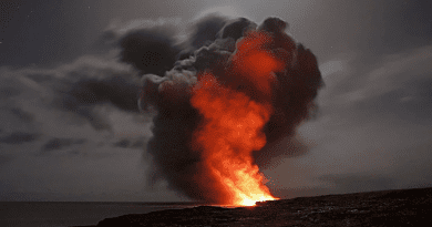 Volcano Hawaii Lava Cloud Ash Water Volcanic