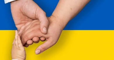 ukraine flag hand peace