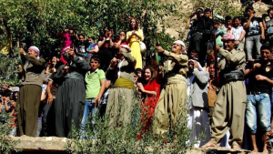 Yezidis celebrating Cêjna Cemaiye in Lalish, Iraq. Photo Credit: KurdeEzidi, Wikimedia Commons