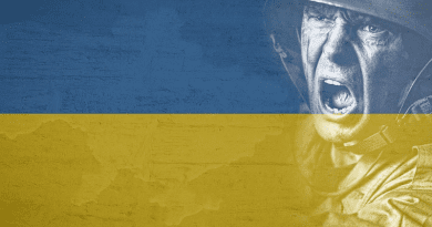 Flag Ukraine War Peace Soldier Country Map