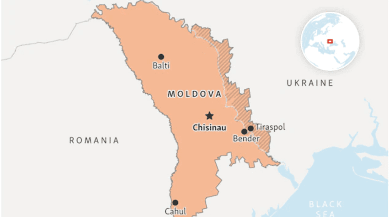 Location of Moldova's breakaway region Transdniester (Transnistria). Credit: RFE/RL Graphics