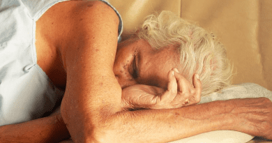 sleep elderly woman
