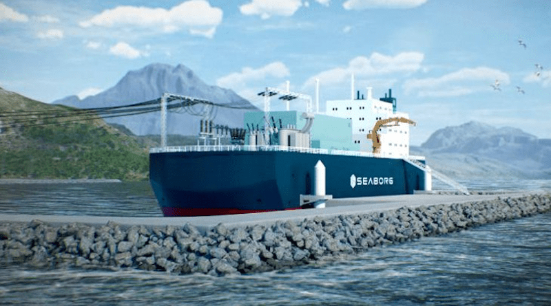 How a 200 MWe Power Barge could look (Image: Seaborg)