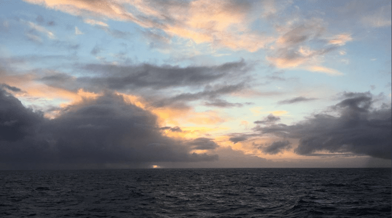 Clouds observed over the Southern Ocean on Jan. 29, 2018, during a field campaign involving the University of Washington that studied summer cloud cover around Antarctica. CREDIT: National Center for Atmospheric Research